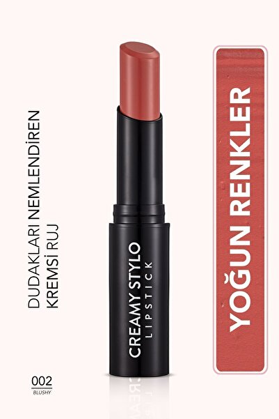 Flormar Yarı Parlak Stick Ruj- Creamy Stylo Lipstick -002 Blushy -8682536013628