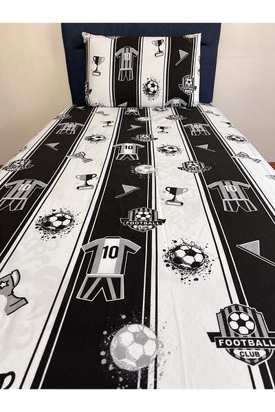 Touch Set de cearșafuri elastice alb-negru
