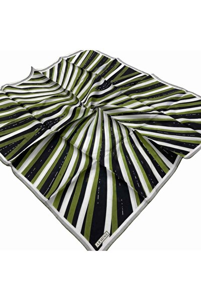 Armine Μαύρο-ανοιχτό πράσινο με σχέδιο Tivil μεταξωτό μαντήλι 8943-58