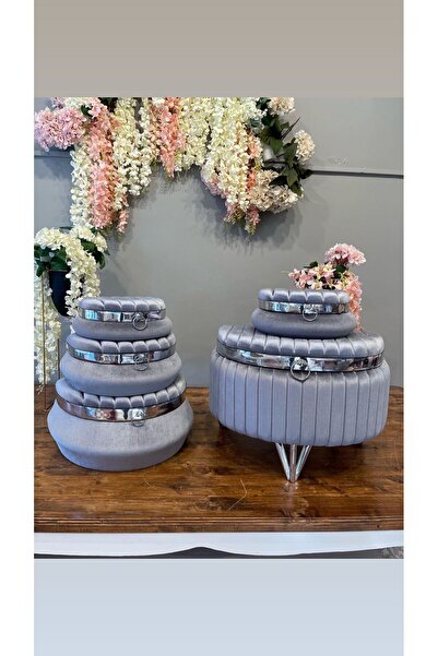 Benjamin Çeyiz D Çizgili Metalik Sandık Set Çeyiz Kolisi