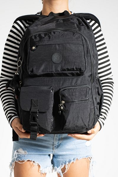 Alanç Gift Model coreean Rucsac de școală cu mai mulți ochi, unisex, negru, rezistent la apă