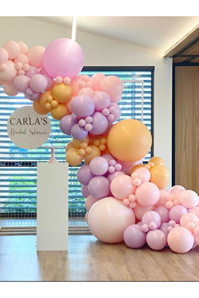 Çemrek Süs Parti Набір з 100 рожевих персикових повітряних кульок