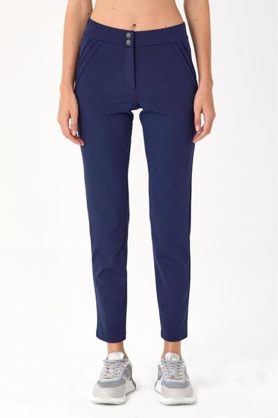 İKİLER Beli Lastikli ve Çıtçıtlı Pantolon 245-2005