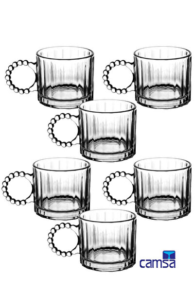 MEL كوب ميلورين 6 قطع من الخرز الزجاجي 325 مل