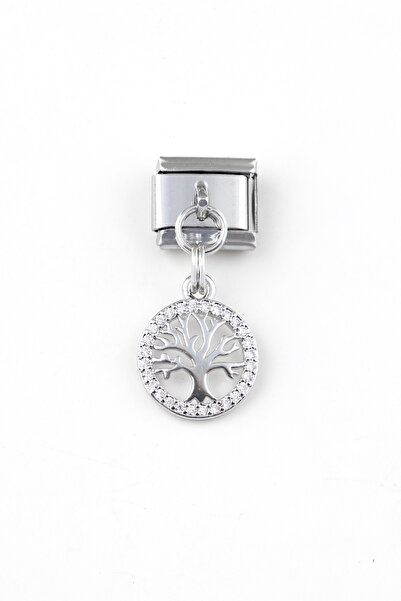 Sortie Aksesuar Zirkon Taşlı Hayat Ağacı Figürlü Paslanmaz Çelik İtalyan Char...