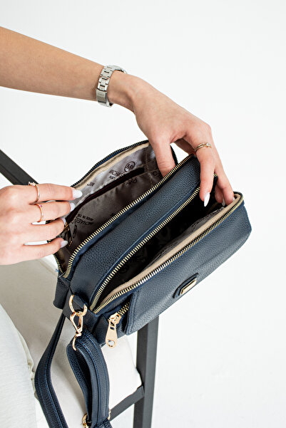 mp michael polo حقيبة كتف وكتف بقسمين من مايكل بولو مع جيب أمامي