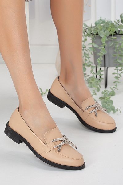 Dilimler Ayakkabı Pantofi casual de damă Stone Skin Nude