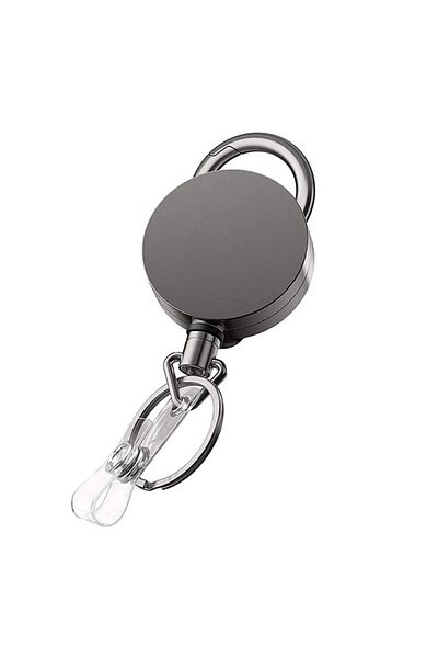 SPELT Stainless Metal Yoyo - Pull and Drop Protection, Anti-theft Reel, Wrapped Keychain, Black