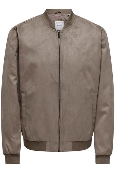 Only & Sons ONSLUCAS Σκούρο Μπεζ Fake Suede Bomber - Otw 22027463