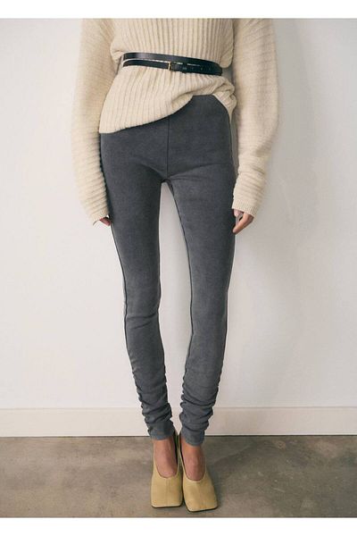 MANGO Woman Leggings with Cuffs with Drawstring