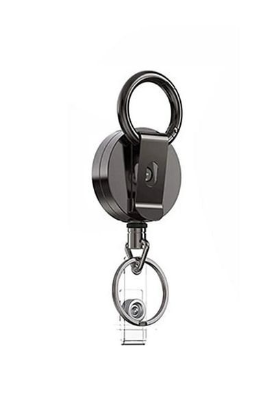 SPELT Stainless Metal Yoyo - Pull and Drop Protection, Anti-theft Reel, Wrapped Keychain, Black