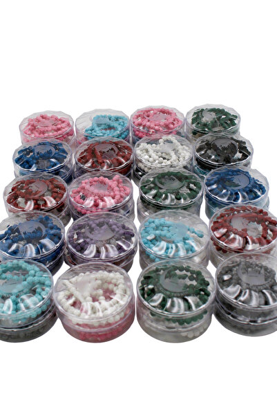 MyReal مسبحة صلاة معطرة مطرزة بالورد في علبة بألوان مختلطة 40 قطعة