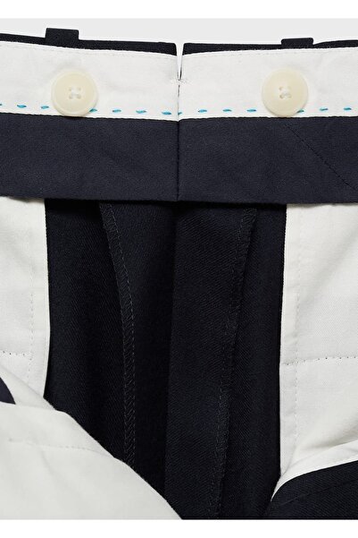 MANGO Man %100 işlenmemiş yün dar kesim pantolon