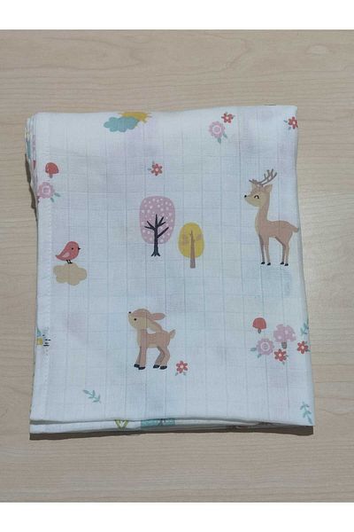 Alpıno Newborn - Muslin Blanket and Blanket (100% Cotton Baby Blanket, 85cm X 85cm)