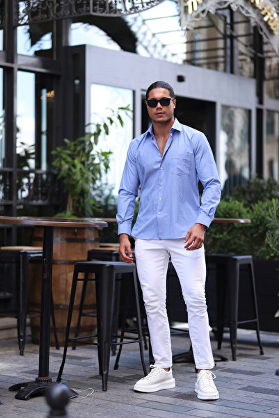 PASSERO Regular Fit Kareli Çizgili Emilio Gömlek