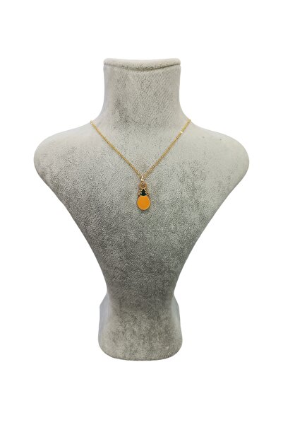 Mos Tespih Gold Ananas Meyve Kararmaz Kolye