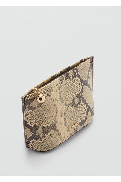 MANGO Woman Make-up-Tasche in Lederoptik