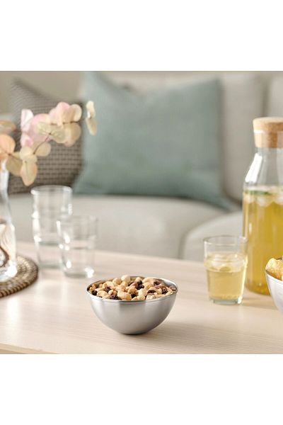 IKEA 3 Pieces Mini Snack Bowl 12X6 cm Ikea Set of 3 Metal Bowl Stainless Steel Snack Bowl Volume 0.5 Liters