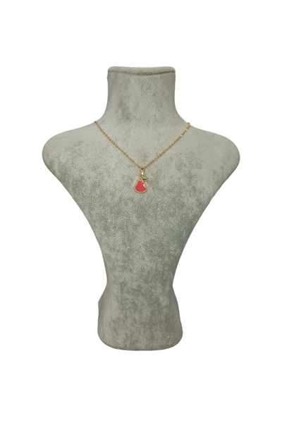 Mos Tespih Gold Pear Fruit Anti-Tarnish Necklace