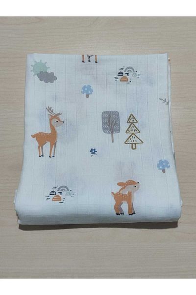 Alpıno Newborn - Muslin Blanket and Blanket (100% Cotton Baby Blanket, 85cm X 85cm)