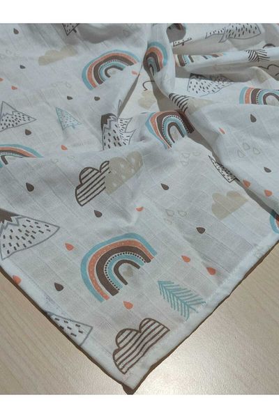 Alpıno Newborn - Muslin Blanket and Blanket (100% Cotton Baby Blanket, 85cm X 85cm)