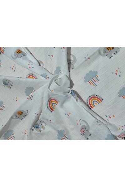 Alpıno Newborn - Muslin Blanket and Blanket (100% Cotton Baby Blanket, 85cm X 85cm)