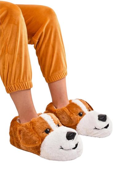 Liger Unisex χαριτωμένες παντόφλες με φιγούρα σκύλου - Αντιολισθητική και μη ηχητική βάση TABA
