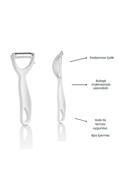HOMİNG White Homing Zoi Flat and Side Peeler Set - 241666