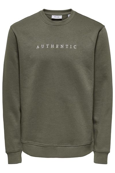 Only & Sons Φούτερ ONSCONNOR Color Crew Neck - KHAKI 22030625