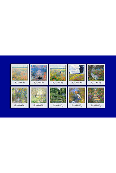 TELLGRAF Claude Monet Temalı Kartpostal Seti (10x6 cm 10 Adet)