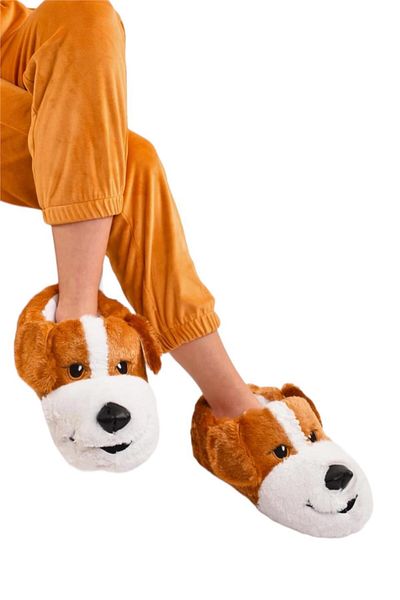 Liger Unisex χαριτωμένες παντόφλες με φιγούρα σκύλου - Αντιολισθητική και μη ηχητική βάση TABA