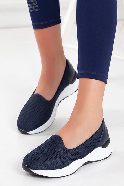 Dilimler Ayakkabı Navy Blue Anorak Women's Sneakers