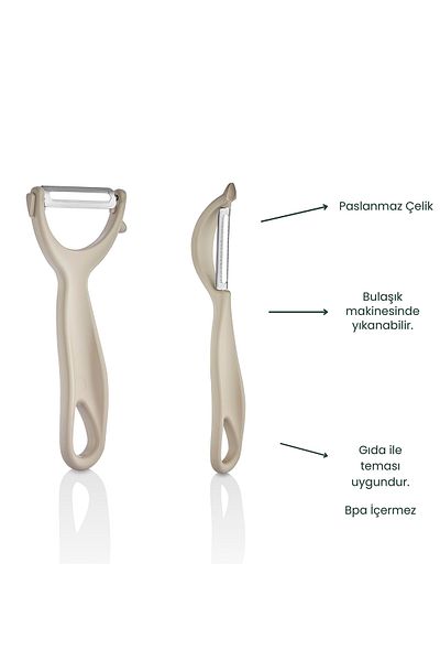 HOMİNG Beige Gray Homing Zoi Flat Side Peeler Set - 241667
