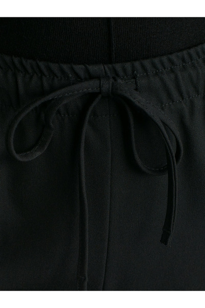 Dilvin 71561 Uzun Dökümlü Şık Pantolon-Siyah