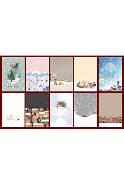 TELLGRAF مجموعة بطاقات بريدية تحت عنوان الشتاء - السنة الجديدة (10x15 سم 10 قطع)