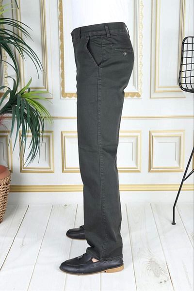 phantom jns by sekman Ανδρικό τζιν Khaki Lycra - Πλαϊνές τσέπες, Classic Cut Phantom Jeans By Small