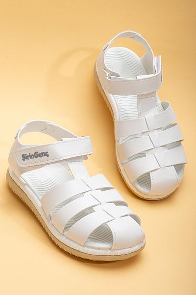 Dilimler Ayakkabı Şirin Young Ortopedic Cage White Boy Sandals