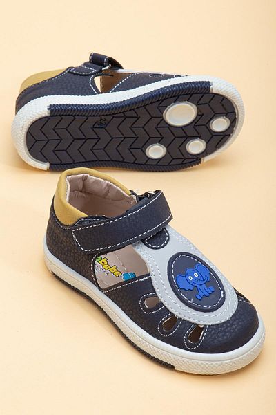 Dilimler Ayakkabı Şirinbebe Side Open Velcro Yellow Men's İlkadım Baby Orthopedic Shoes