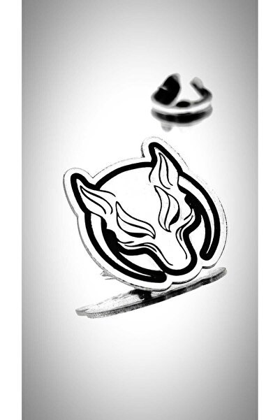 YÖRÜK TASARIM Börü (Savaşçı Kurt) Gümüş Yaka Rozeti