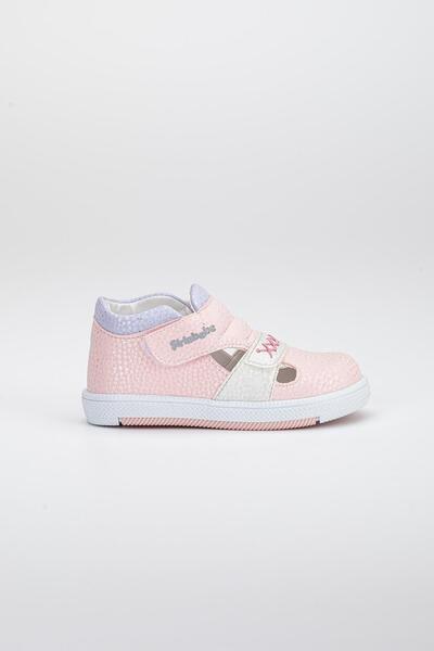Dilimler Ayakkabı Şirinbebe Şiringenç Stitching Detailed Two Velcro Powder Girls İlkadım Baby Kids Shoes
