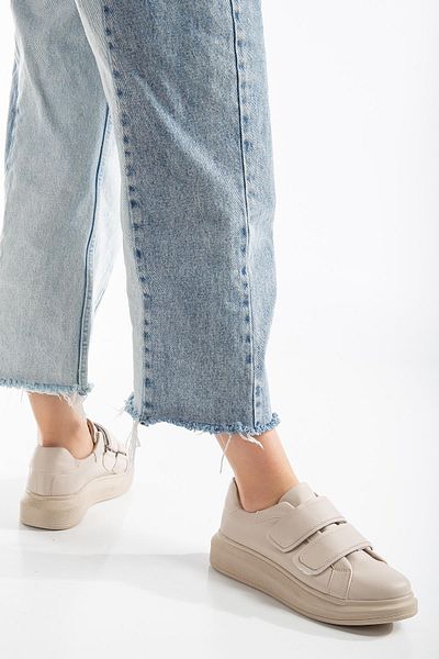 Dilimler Ayakkabı Γυναικεία αθλητικά παπούτσια Balloon Sole 2 Velcro Nude
