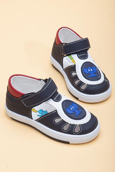 Dilimler Ayakkabı Şirinbebe Side Open Velcro Red Men's İlkadım Baby Orthopedic Shoes