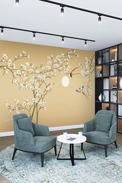 poster marketi 3D Çiçek Desenli Tek Parça Poster Duvar Kağıdı