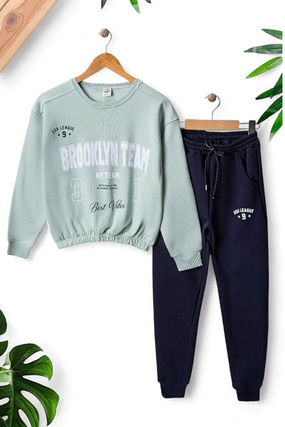 voyyo kids baby Girl's Personality Tracksuit Set with Ribbon - 8-9-10-11-12 Years, 3 Rope Set
