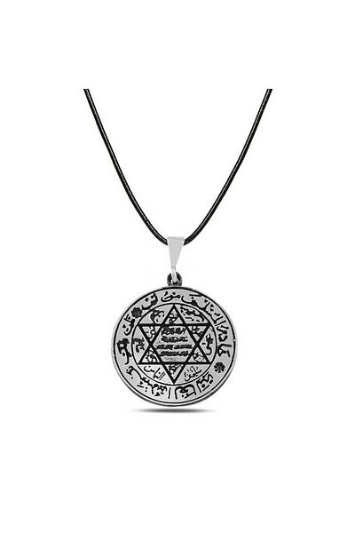 ECOME Silver Seal of Solomon Necklace