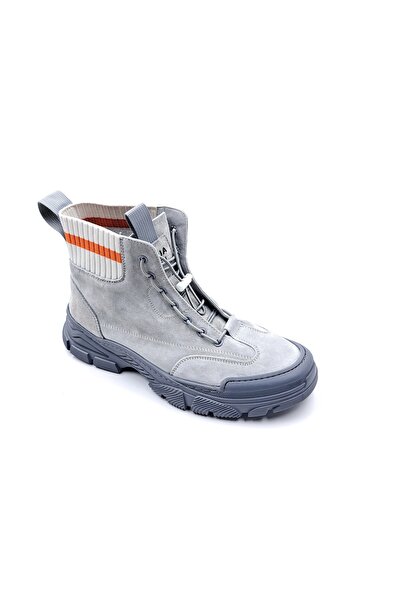 Guja Чоловічі сірі замшеві черевики на шнурівці