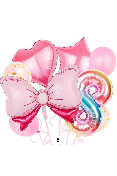 DÜVENCİ TİCARET Age Balloon Set with Bow Folio