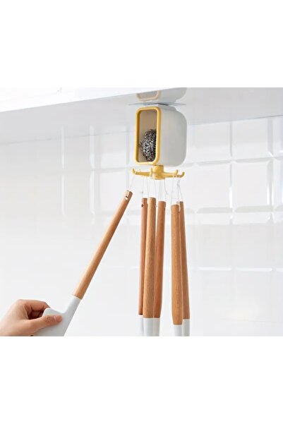 BRE HOME Yapışkanlı duvara Pratik mutfak askılığı organizatör ve mutfak düzenleyici hazneli kaşıklık