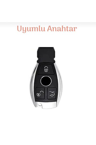 emii auto spare parts Mercedes E C Class - Gla Cla Glk Glc W204 W463 W176 W251 Amg Compatible Black/Blue Key Case