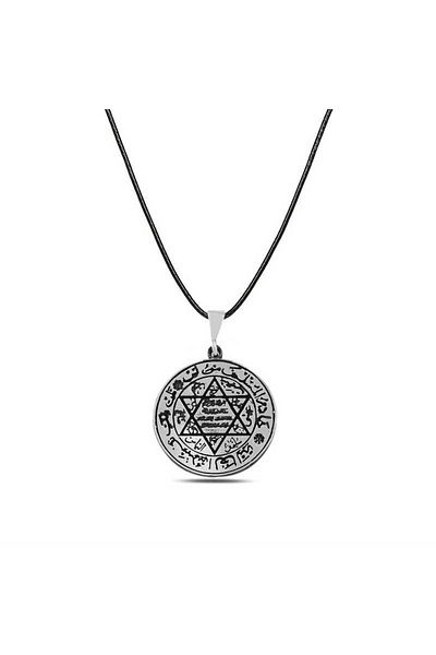 ECOME Silver Seal of Solomon Necklace